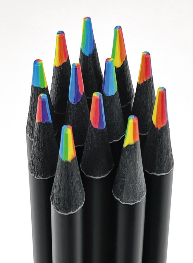 OHOME هدايا عيد الحب للأطفال من أوهوم - 12 قلم رصاص بألوان قوس قزح - ألعاب وأشغال يدوية لعيد الحب للأطفال، مجموعة أدوات الرسم الفنية هدية رائعة للفتيات المراهقات | حشوات سلة عيد الفصح - Image 1